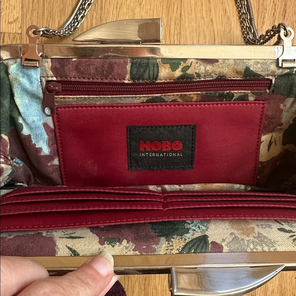 HOBO Floral Interior Clutch with Silver Accents